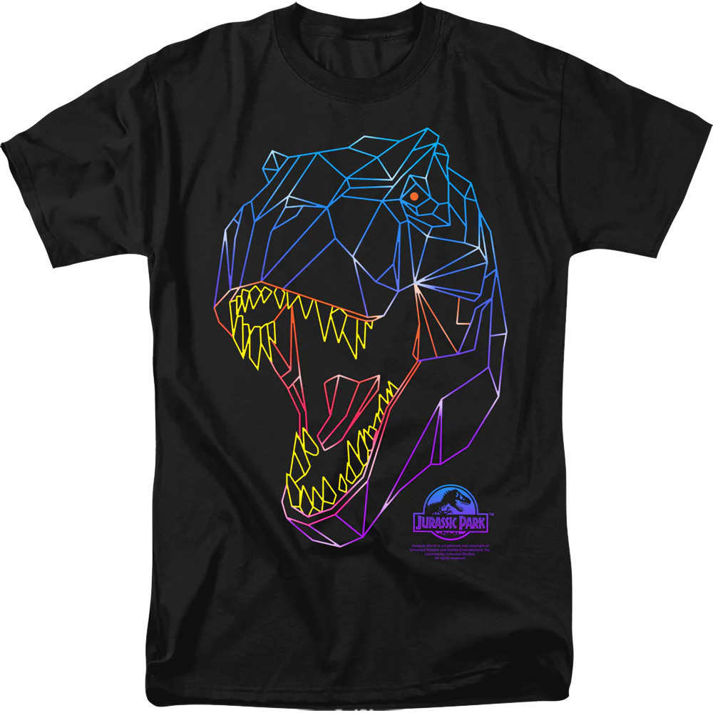 Neon Tyrannosaurus Rex Jurassic Park Tshirt